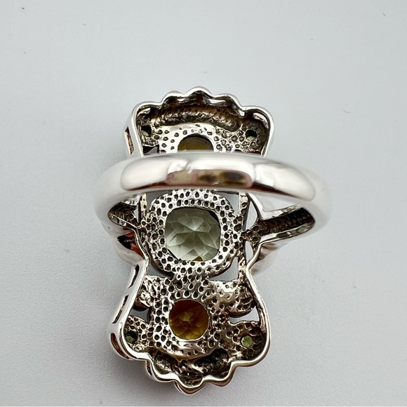 🌟NICKY BUTLER One Of A Kind 925 Sterling Silver Prasiolite Citrine Ring … - Picture 7 of 12
